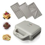 Koticidsin gaufrier multifonction croque monsieur grill et gaufrier 3 en 1 750w gris Koticidsin gaufrier multifonction croque monsieur grill et gaufrier 3 en 1 750w gris