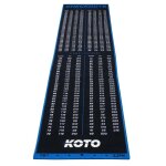 Koto - tapis checkout bleu 237 x 60 cm incl. indicateur de score antid�rapant tapis flechette sol