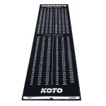Koto - tapis checkout noir 237 x 60 cm incl. indicateur de score antid�rapant tapis flechette sol