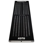 Koto - tapis checkout noir 237 x 80 cm incl. indicateur de score antid�rapant tapis flechette sol