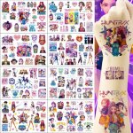 Kpop demon hunters tatouage enfant 8 feuilles tatouages ephemere enfant filleanniversaire cadeaux kpop ...