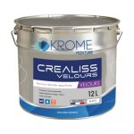 Krome peinture - krome crealiss velours ? peinture acrylique pour murs et plafonds ? intérieur - couleur:blanc ... Krome peinture - krome crealiss velours ? peinture acrylique pour murs et plafonds ? intérieur - couleur:blanc ...