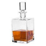 Krosno caro carafe de whisky carre verre 750 ml fait main
