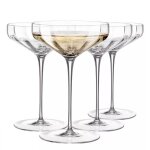Krosno celebration coupes  champagne lot de 4 150 ml fait main