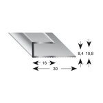 Kgele - 11080 s 100 - kugele profile u en aluminium anodise argente 8 / 1000 mm