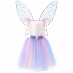 Labay d�guisement enfant robe de f�e avec ailes apolline - bleu - 3 / 4 ans