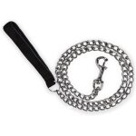 Laisse anti - morsure pour chien laisse chien chaîne (180cm) en acier laisse métal chien solide poignée ... Laisse anti - morsure pour chien laisse chien chaîne (180cm) en acier laisse métal chien solide poignée ...