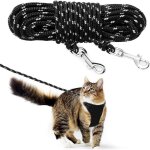 Laisse pour chat - 45 m / 91 m - longue laisse r�fl�chissante dext�rieur pour la marche lentra�nement ...