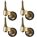 Laiton massif roulettes de meubles4 pices roues pivotantes en caoutchouc de style anciendiamtre de ...