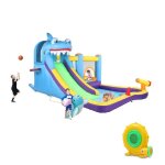 Lalaho ch�teau aire de jeu gonflable avec souffleur piscinetobogganpour enfants 3 - 10 ans charge 135 ...
