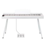 Piano - lalaho - piano �lectronique - piano num�rique avec 88 touches avec support en m�tal - blanc