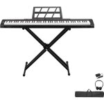 Lalaho - piano numrique 88 touches avec casque standavec fonction midi et bluetooth