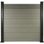 Lot de 6 lames composite de cl�ture - l160 cm x l25. 8cm x �p. 2cm - gris