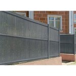 Lames pvc rigide occultation - casanoov - cinto - 2m h. 150cm - gris - avec clips et profil de finition ...