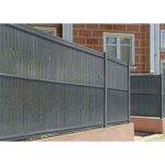 Lames pvc rigide occultation - casanoov - cinto - 2m h. 170 cm - gris - avec clips et profil de finition ...