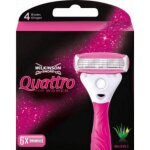 Lame de rasoir - wilkinson - quattro - pack de 6 - pour femmes - douceur et pr�cision