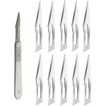 Lames de scalpel # 11 avec manche # 3 ? rasoir st�rile � lame unique pour dermaplaning dissection podologie ...