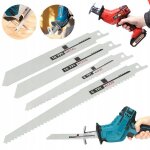 Lames scie sabre 150 / 200 mm ? set 4 pcs acier haute teneur carbone bois & m�tal pour rosfix rw21v