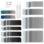 Lames de scie sauteuse 52 pices jeu de lames de scie sauteuse lame de scie  mtaux  haute teneur en ...