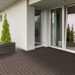 Lames terrasse composite aspect bois chocolat lot 9 faciles � monter