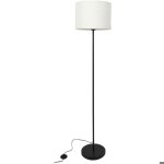 Lampadaire - home deco factory - abat - jour bouclette - noir et blanc