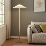 Lampadaire appledore m�tal 147 cm or blanc
