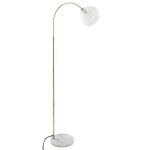 Lampadaire arc laye marbre dor h150cm - atmosphera createur dinterieur