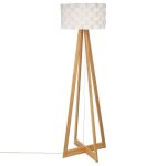 Lampadaire moki bambou blanc h150cm - atmosphera createur dinterieur