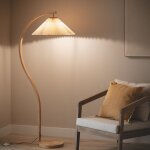 Lampadaire bois luanda orange