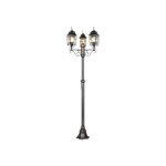Lampadaire ext�rieur 3 lampes culot e27 fonte daluminium rouille antique - trio - volturno