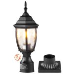 Lampadaire extrieur - vevor - luminaires tanches 400 mm - avec base de montage sur pilier 9 cm - pour ...