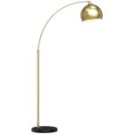 Lampadaire lampe de salon arc r�glable pied marbre style vintage 40w e27 dim. 100 - 115l x 30l x 170 ...
