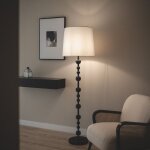 Lampadaire m�tal zunga noir