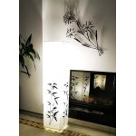 Lampadaire au moderne 1216l * korea * lampe en papier de riz * handmade * avec motif en bambou avec 2x ...