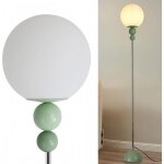 Lampadaire multi - boules loke avec sph�res blanches opaques douille e27.