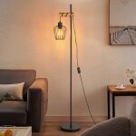 Lampadaire - nettlife - 152 cm - m�tal noir - douille e27 - style scandinave moderne