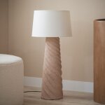 Lampadaire papier mach� m�tal stari blanc