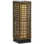 Lampadaire solaire extrieur - outsunny - avec capteur de lumire - style moderne - tanche - en rsine ...