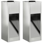 Lampadaire solaire led - vidaxl - galvanis� - 18x18x50 cm - blanc chaud - solaire - autoportant - utilisation ...