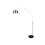 Lampadaire sur pied � arc - trio - argentina - h200 cm - nickel mat - base marbre noir