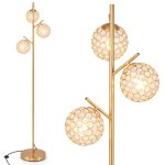 Lampadaire sur pied costway - 169cm - 3 globes - interrupteur au pied - 3 culots d?ampoules e27 - lumire ...