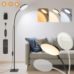 Lampadaire sur pied - dimmable lampes de lecture led avec t�l�commande luminosit� r�glable 3000k - 6000k ...