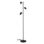 Lampadaire sur pied evalo fl - 3 spots gu10 - aluminium noir - orientable kl - 35788