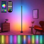 Lampadaire sur pied led rgb 16m couleurs - contr�le app / telecommande synchronisation musique & design ...