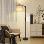 Lampadaire sur pied salon 160 cm incluse ampoule lampe  intensit variable avec abat - jour interrupteur ...