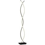 Lampadaire sur pied salon homcom 3 niveaux de luminosit� r�glables - double spirale - interrupteur � ...