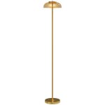 Lampadaire sur pied de salon - homcom - lumire chaude 3000 k et abat - jour en verre - mtal - 25x134cm ...