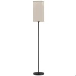 Lampadaire sur pied salon lampe salon sur pied avec abat - jour beige effet lin interrupteur � pied � ...