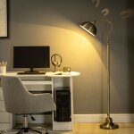 Lampadaire sur pied salon lampe salon r�tro avec abat - jour r�glable interrupteur � pied 42 x 255 x ...