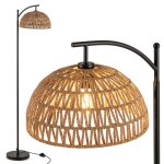 Lampadaire sur pied salon - relax4life - abat - jour tiss - interrupteur  pdale - base anti - basculement ...